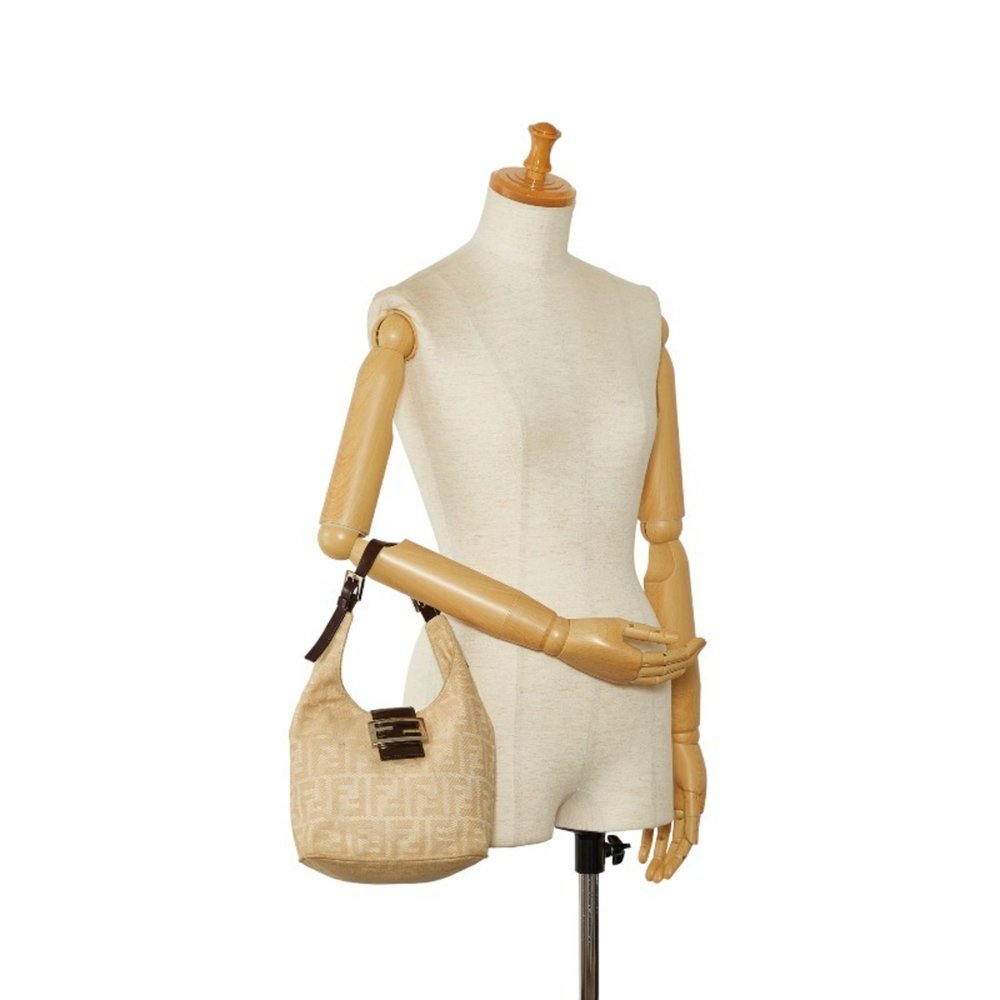 Fendi Zucca Handbag 26686 Beige Canvas Leather Ladies FENDI - Picture 12 of 12